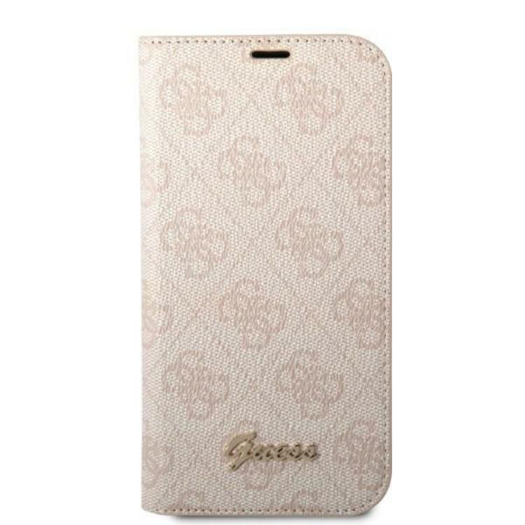 Guess GUESS iPhone 14 Plus Plånboksfodral Vintage Gold Logo - Rosa