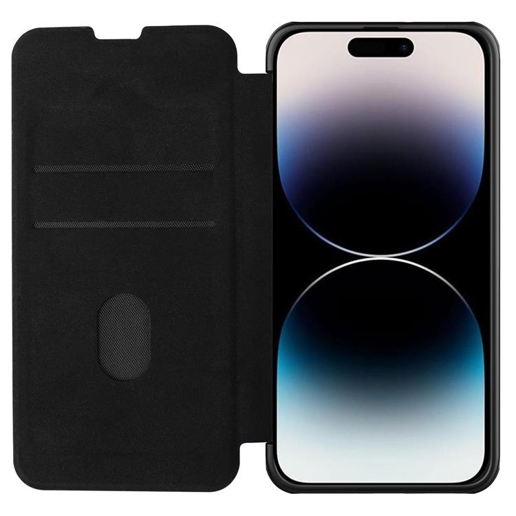 Nillkin Nillkin iPhone 14 Plus Plånboksfodral QinPro Läder Plain - Classic Svart