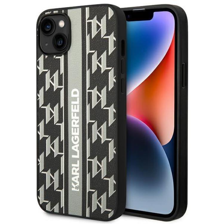KARL LAGERFELD Karl Lagerfeld iPhone 14 Skal Monogram Stripe - Svart