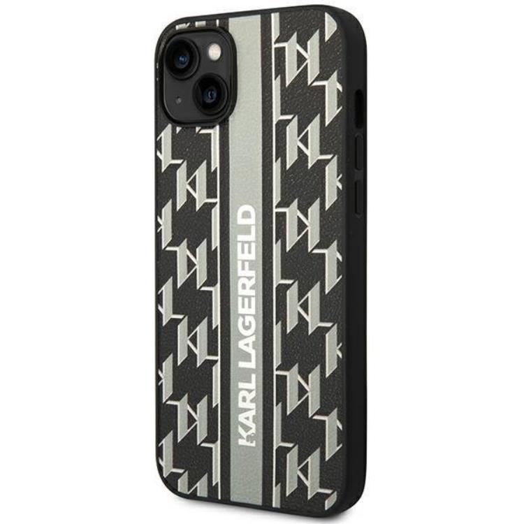 KARL LAGERFELD Karl Lagerfeld iPhone 14 Skal Monogram Stripe - Svart