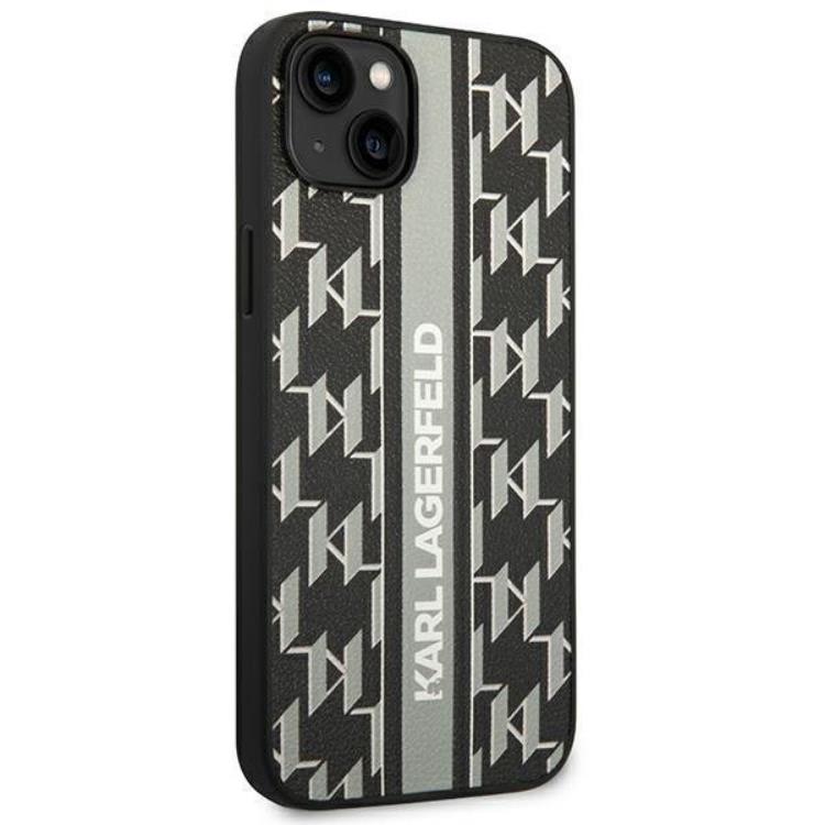 KARL LAGERFELD Karl Lagerfeld iPhone 14 Skal Monogram Stripe - Svart