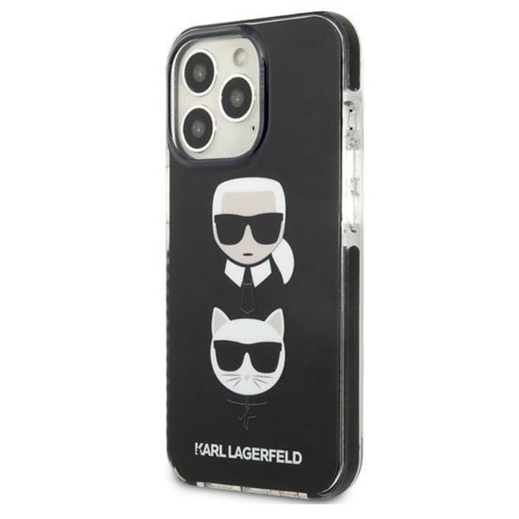 KARL LAGERFELD KARL LAGERFELD iPhone 13 Pro Max Skal Karl & Choupette Head - Svart