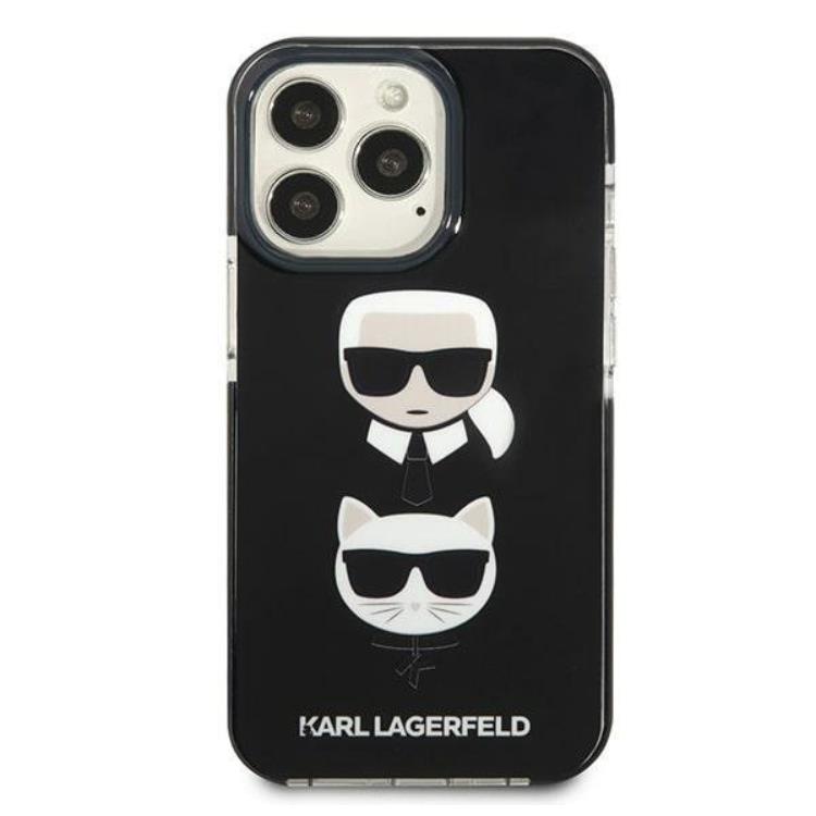 KARL LAGERFELD KARL LAGERFELD iPhone 13 Pro Max Skal Karl & Choupette Head - Svart