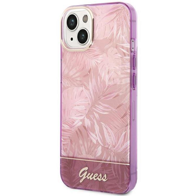 Guess GUESS iPhone 14 Plus Skal Jungle Collection - Rosa