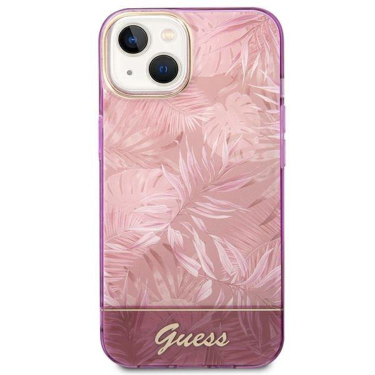 Guess GUESS iPhone 14 Plus Skal Jungle Collection - Rosa