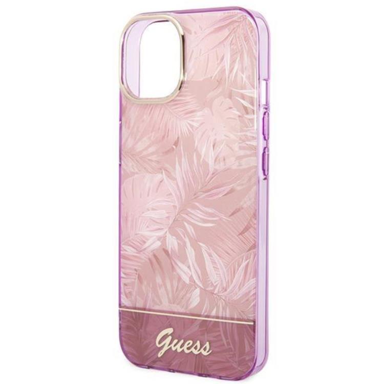 Guess GUESS iPhone 14 Plus Skal Jungle Collection - Rosa