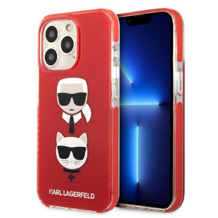 KARL LAGERFELD Karl Lagerfeld iPhone 13 Pro Skal Karl & Choupette Head - Röd