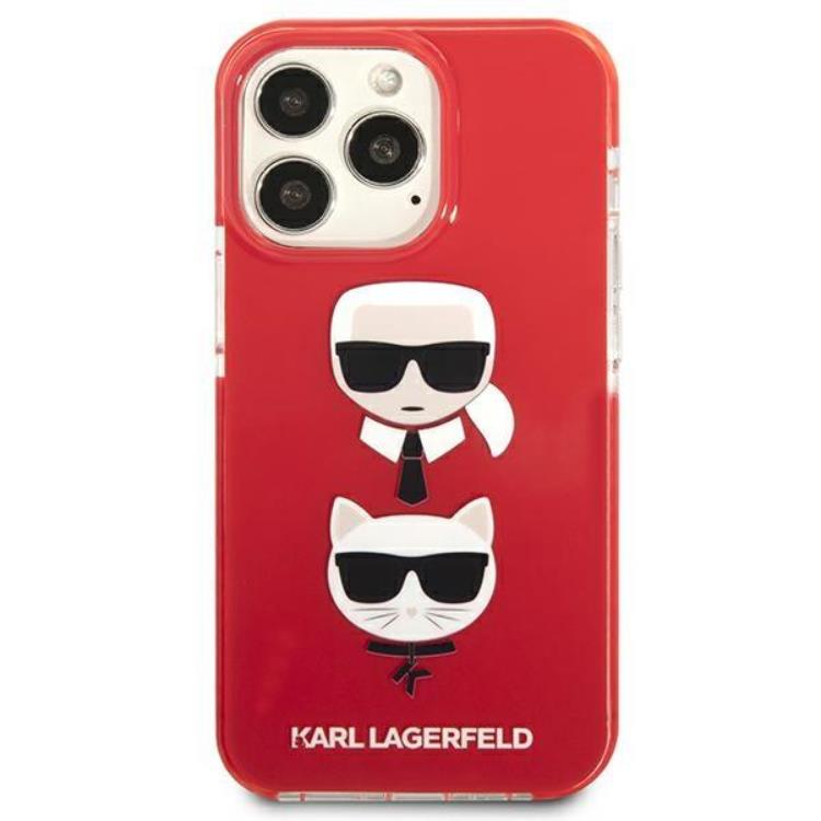 KARL LAGERFELD Karl Lagerfeld iPhone 13 Pro Skal Karl & Choupette Head - Röd