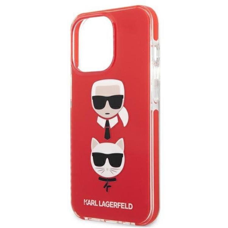 KARL LAGERFELD Karl Lagerfeld iPhone 13 Pro Skal Karl & Choupette Head - Röd