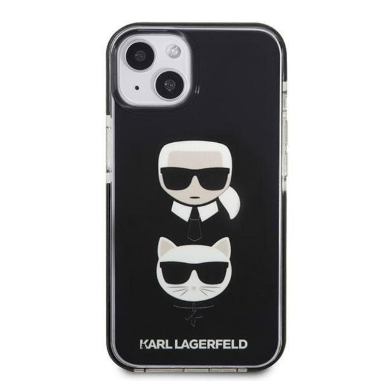 KARL LAGERFELD Karl Lagerfeld iPhone 13 Skal Karl & Choupette Head - Svart