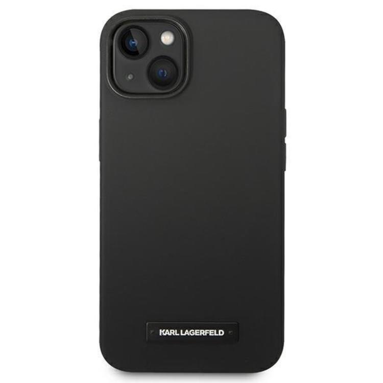 KARL LAGERFELD Karl Lagerfeld iPhone 14 Plus Skal Magsafe Silicone Plaque - Svart