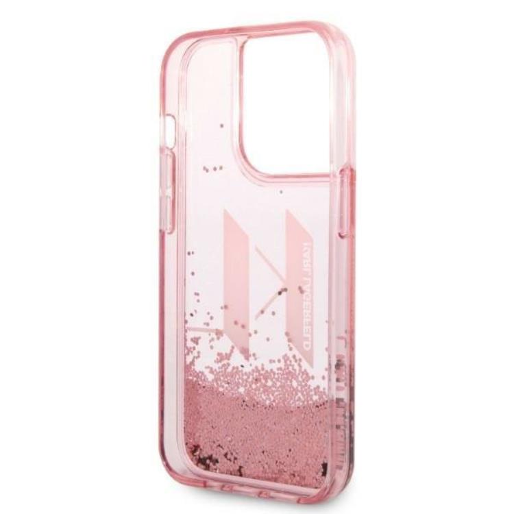 KARL LAGERFELD Karl Lagerfeld iPhone 14 Pro Skal Glitter Big KL - Rosa