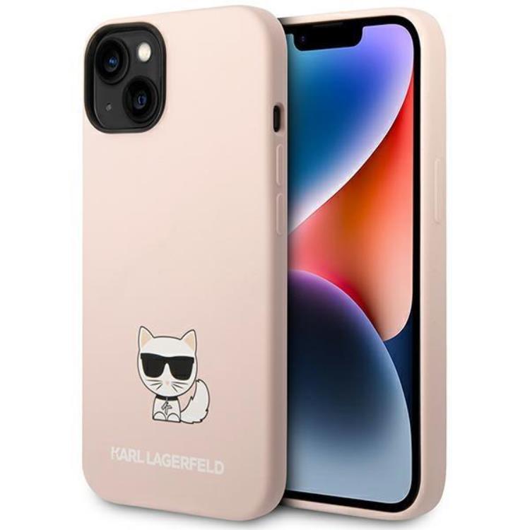 KARL LAGERFELD Karl Lagerfeld iPhone 14 Plus Skal Silicone Choupette Body - Ljusrosa