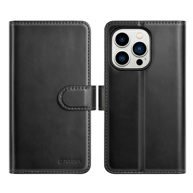 PULOKA Puloka iPhone 14 Pro Max Plånboksfodral Magsafe 2in1 Detachable - Svart