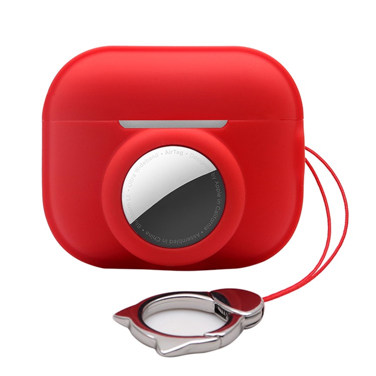 OEM Airpods Pro 2 Skal 2-in-1 AirTag Silikon - Lila