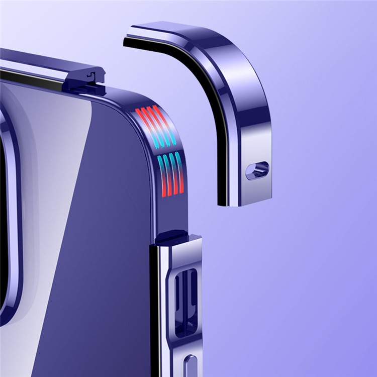 OEM iPhone 14 Plus Skal Metall Magnetic - Lila