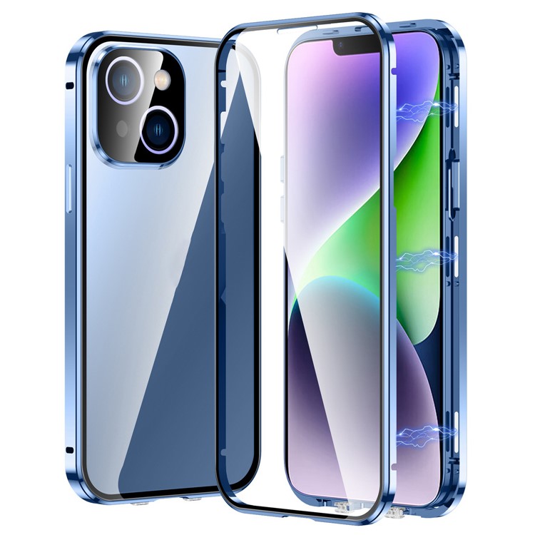 OEM iPhone 14 Plus Skal Metall Magnetic - Blå