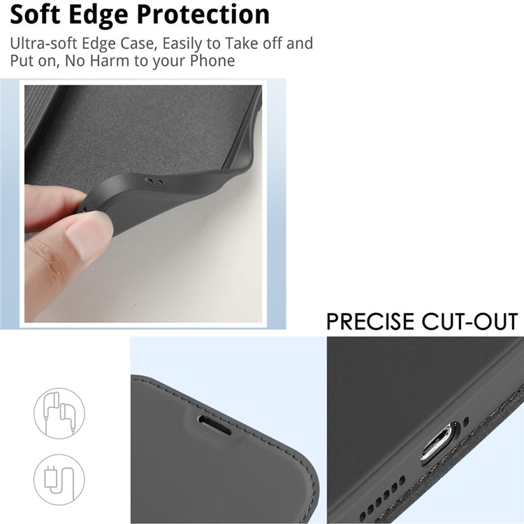 OEM iPhone 14 Pro Plånboksfodral Liquid Silicone - Svart