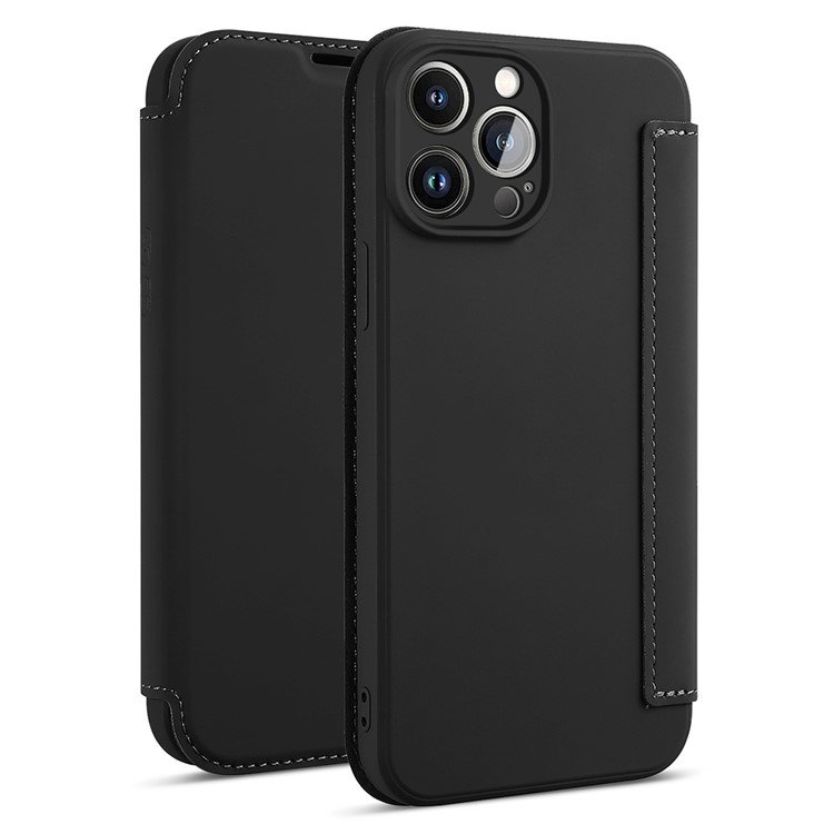 OEM iPhone 14 Pro Plånboksfodral Liquid Silicone - Svart