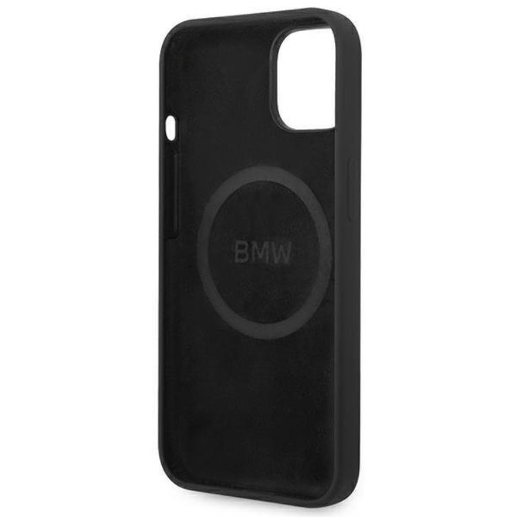 BMW BMW iPhone 14 Plus Skal Magsafe Silicone Signature Logo - Svart