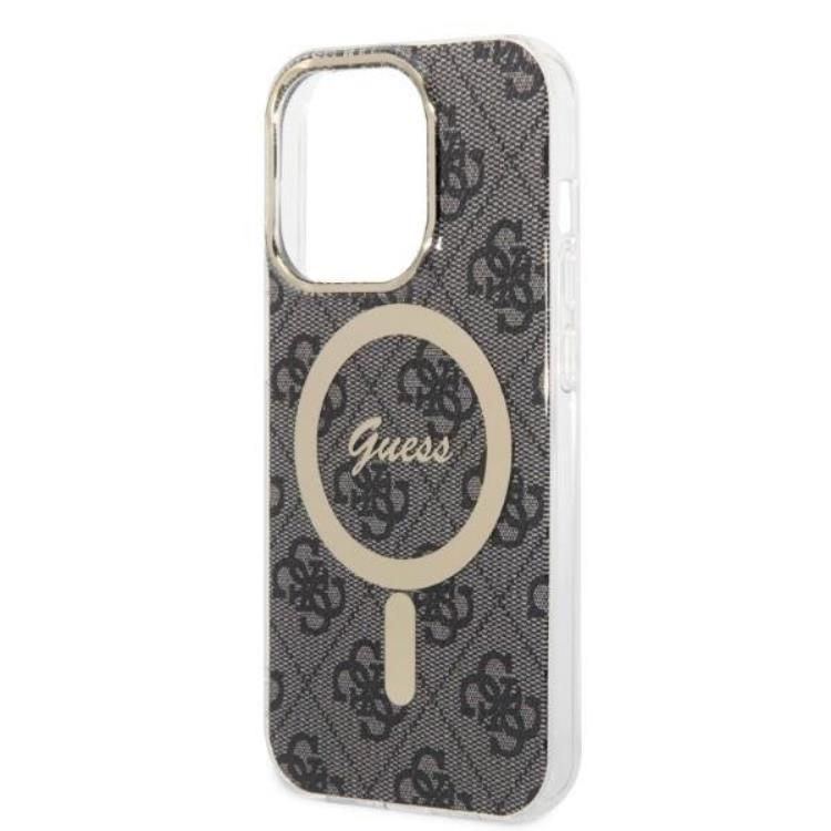 Guess GUESS iPhone 14 Pro Max Magsafe Skal Print + Trådlös Laddare - Svart