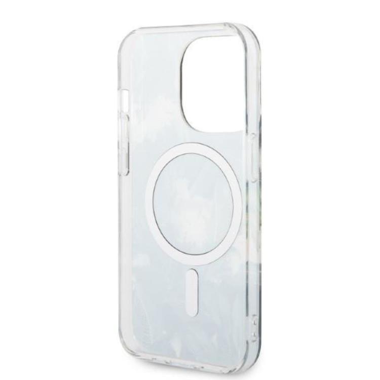 Guess GUESS iPhone 14 Pro Max Magsafe Skal Jungle + Trådlös Laddare - Grön