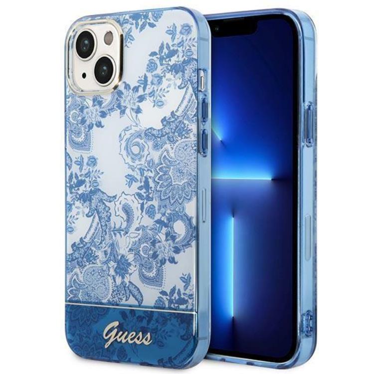 Guess GUESS iPhone 14 Plus Skal Porcelain Collection - Blå