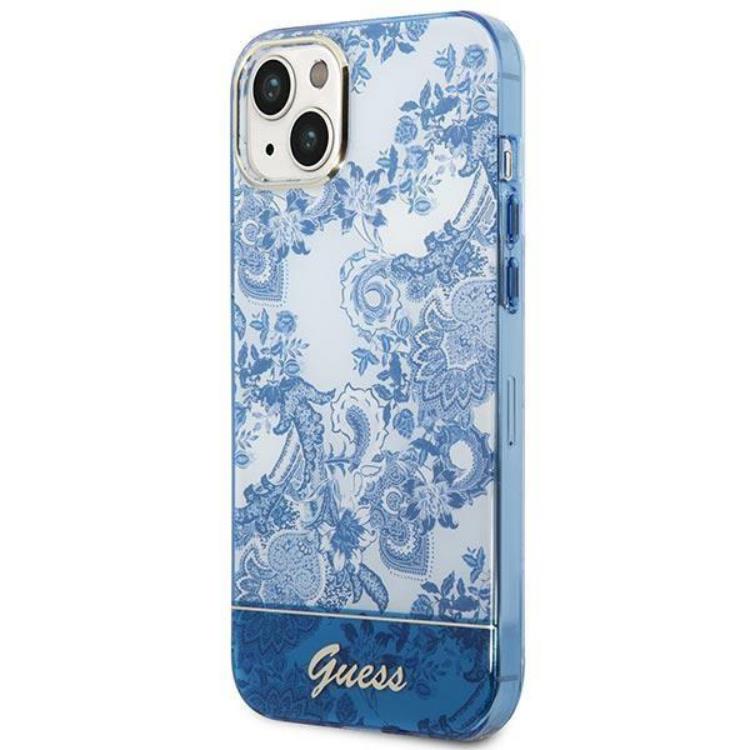 Guess GUESS iPhone 14 Plus Skal Porcelain Collection - Blå