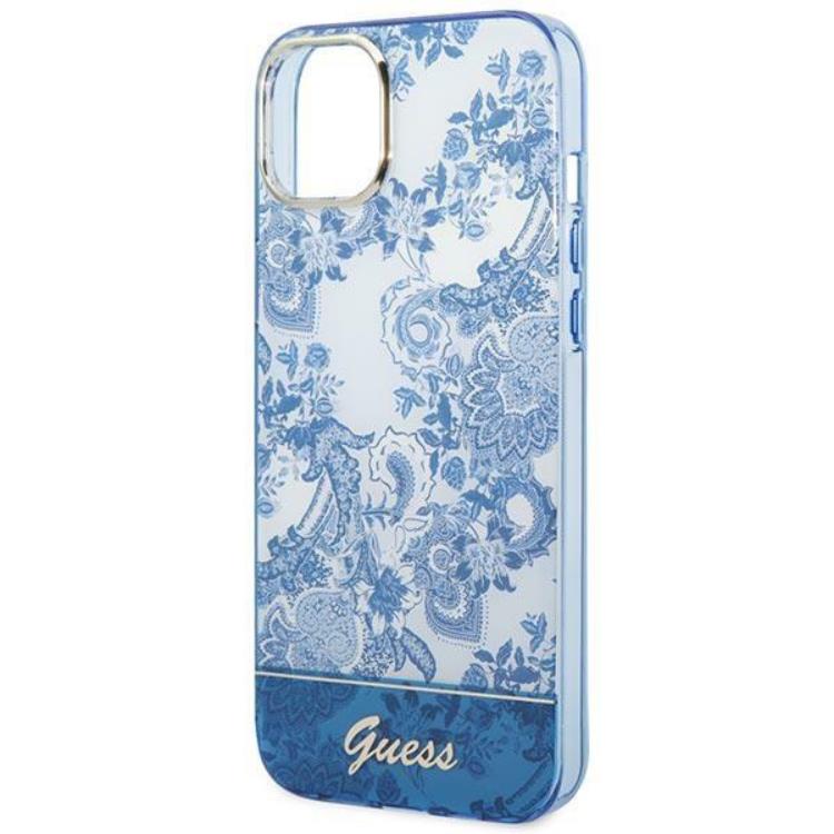 Guess GUESS iPhone 14 Plus Skal Porcelain Collection - Blå