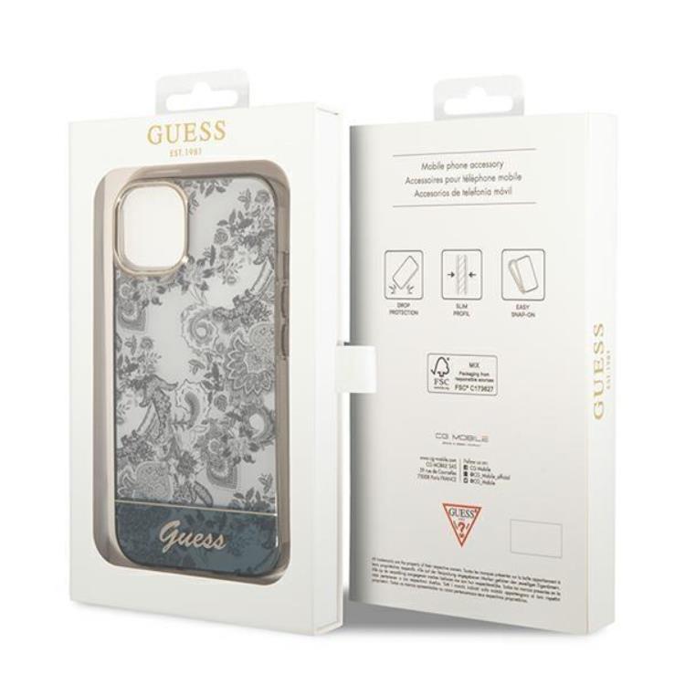 Guess GUESS iPhone 14 Plus Skal Porcelain Collection - Grå