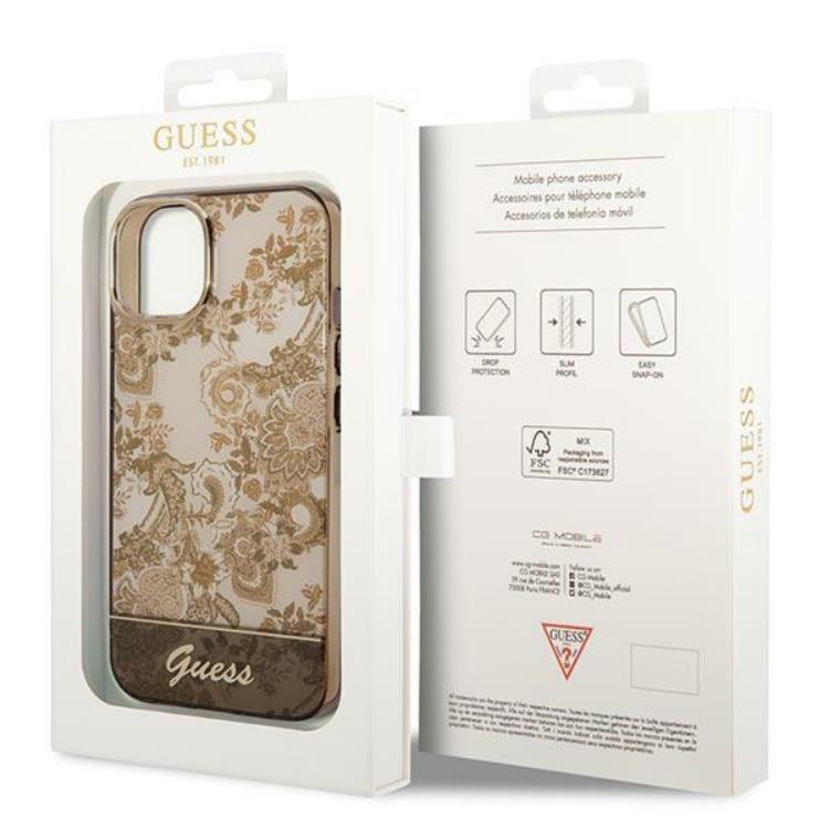 Guess GUESS iPhone 14 Plus Skal Porcelain Collection - Ocher