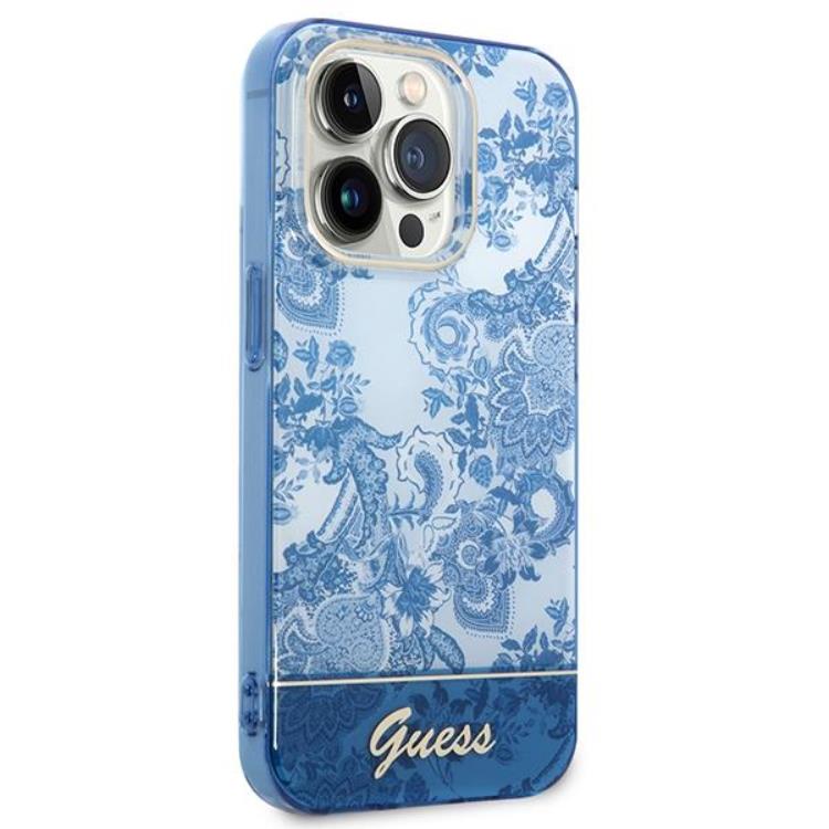 Guess GUESS iPhone 14 Pro Skal Porcelain Collection - Blå