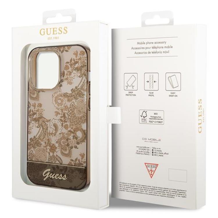 Guess GUESS iPhone 14 Pro Skal Porcelain Collection - Ocher