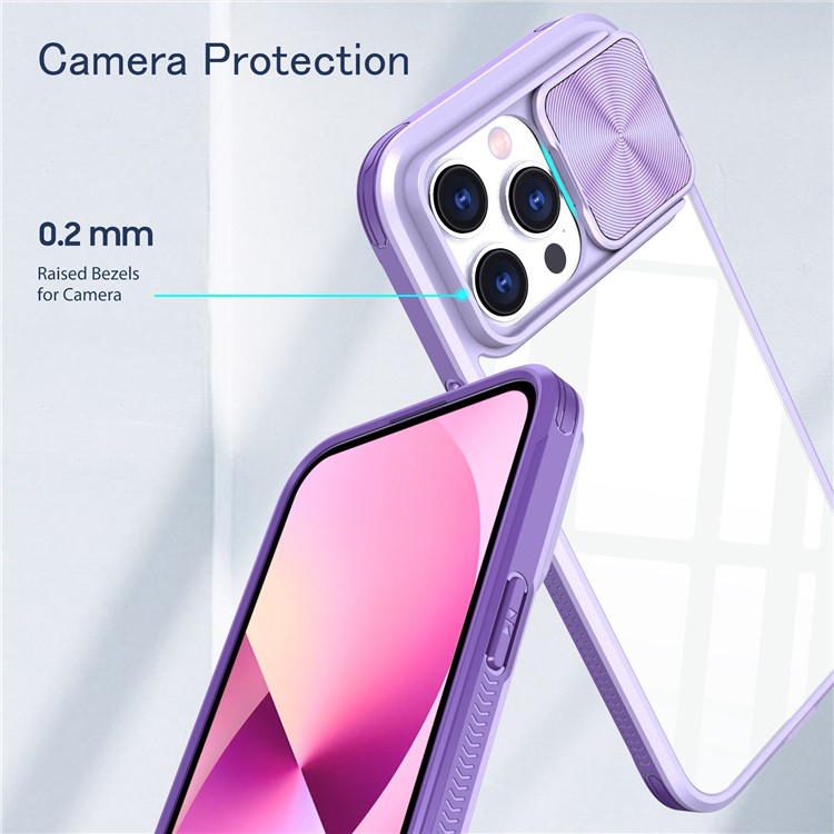 OEM iPhone 14 Plus Skal Camera Slider - Lila