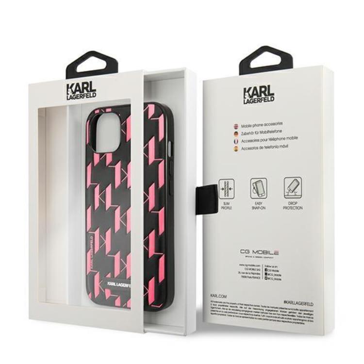 KARL LAGERFELD Karl Lagerfeld iPhone 13 mini Skal Monogram Plaque - Rosa