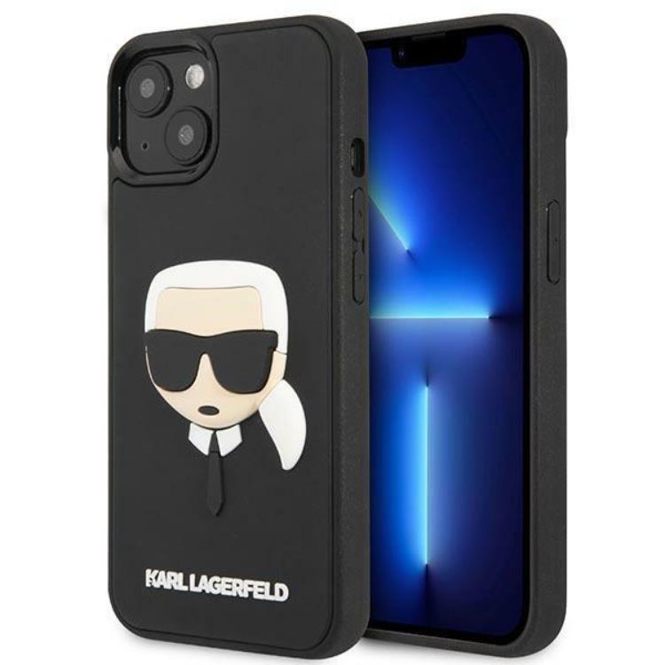 KARL LAGERFELD Karl Lagerfeld iPhone 14 Plus Skal 3D Rubber Karl`s Head - Svart