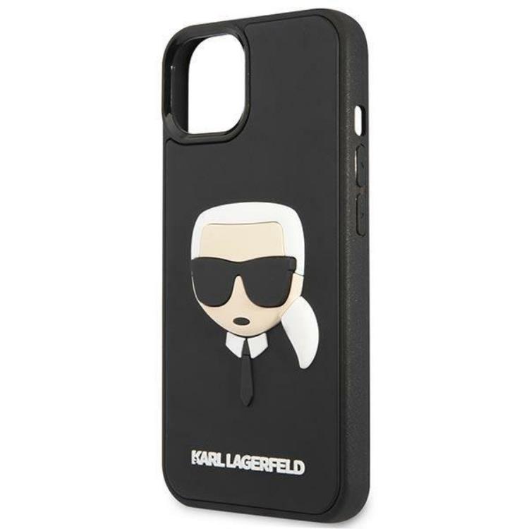 KARL LAGERFELD Karl Lagerfeld iPhone 14 Plus Skal 3D Rubber Karl`s Head - Svart