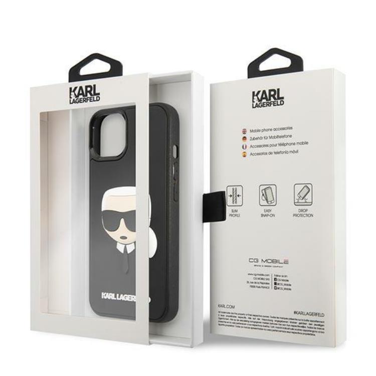 KARL LAGERFELD Karl Lagerfeld iPhone 14 Plus Skal 3D Rubber Karl`s Head - Svart