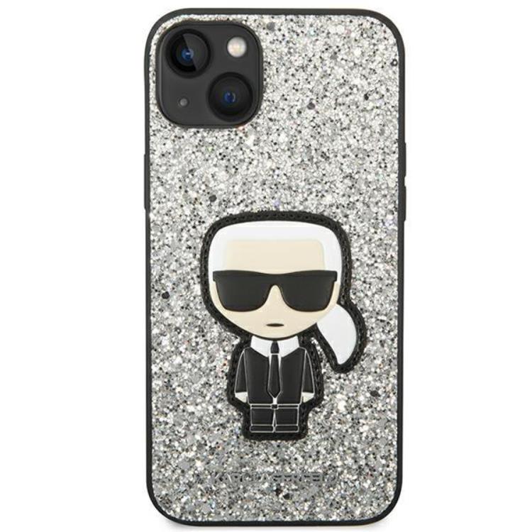 KARL LAGERFELD Karl Lagerfeld iPhone 14 Plus Skal Glitter Flakes Ikonik - Silver
