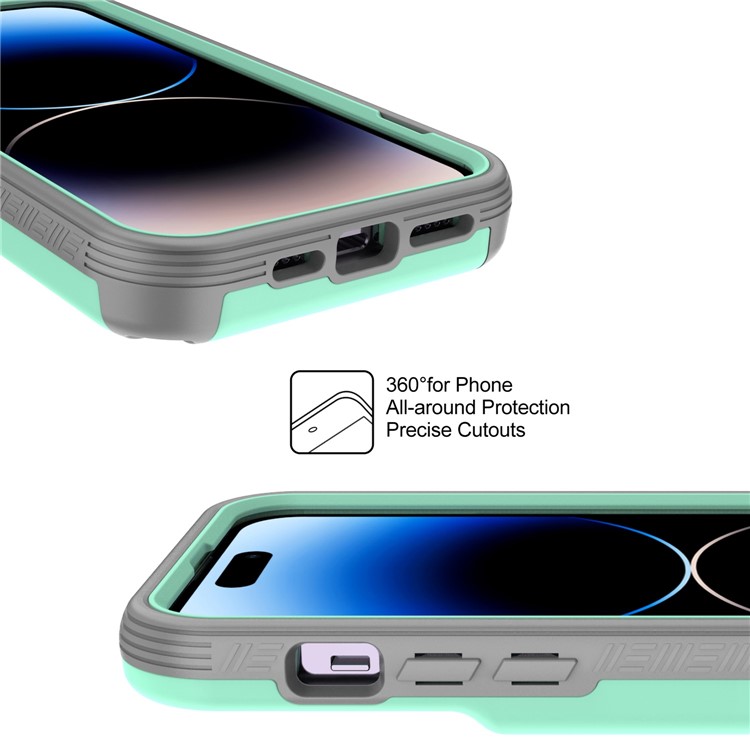 OEM iPhone 14 Pro Skal Korthållare Mirror Kickstand - Grön