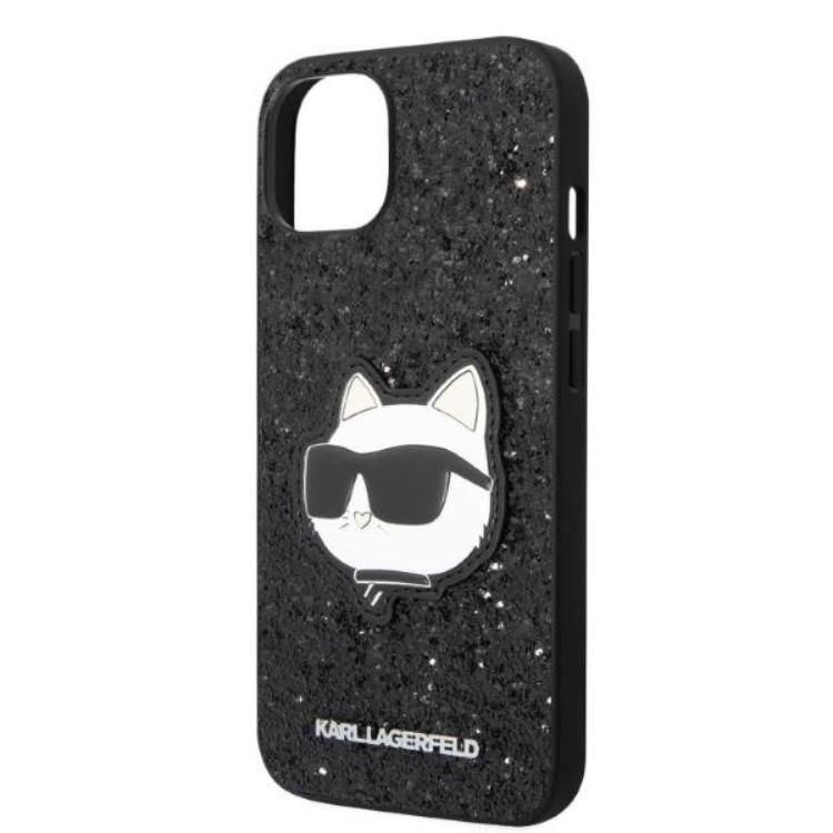 KARL LAGERFELD Karl Lagerfeld iPhone 14 Plus Skal Glitter Choupette Patch - Svart