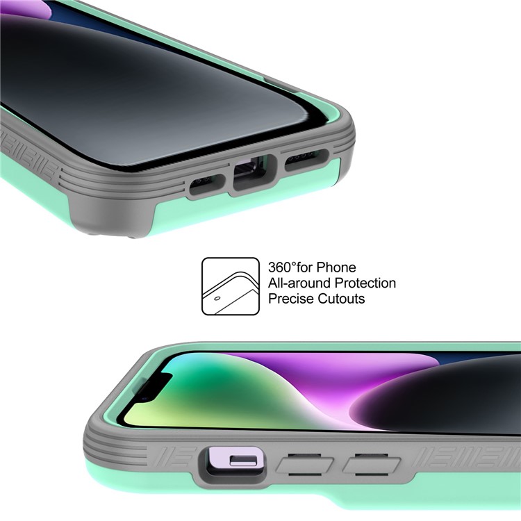 OEM iPhone 14 Plus Skal Korthållare Mirror Kickstand - Grön