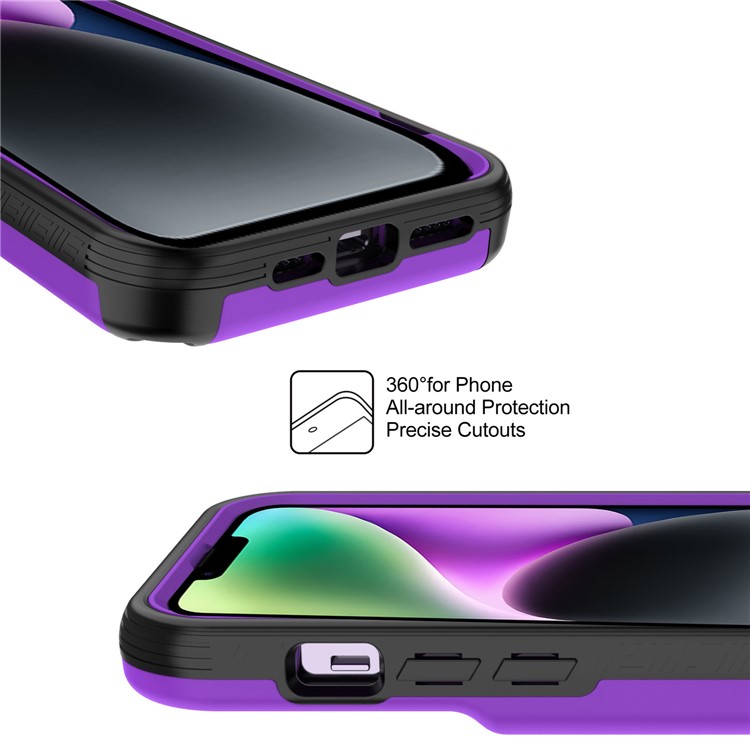 OEM iPhone 14 Plus Skal Korthållare Mirror Kickstand - Lila