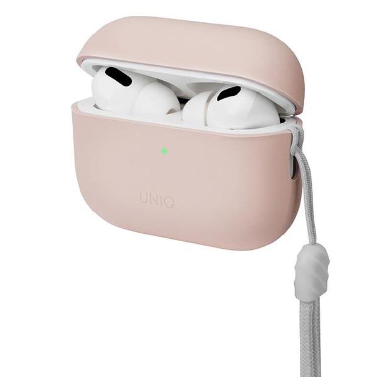 UNIQ UNIQ AirPods Pro 2 Skal Lino Silikon - Blush Rosa