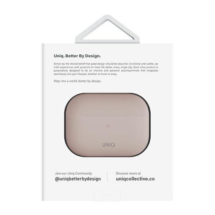 UNIQ UNIQ AirPods Pro 2 Skal Lino Silikon - Blush Rosa