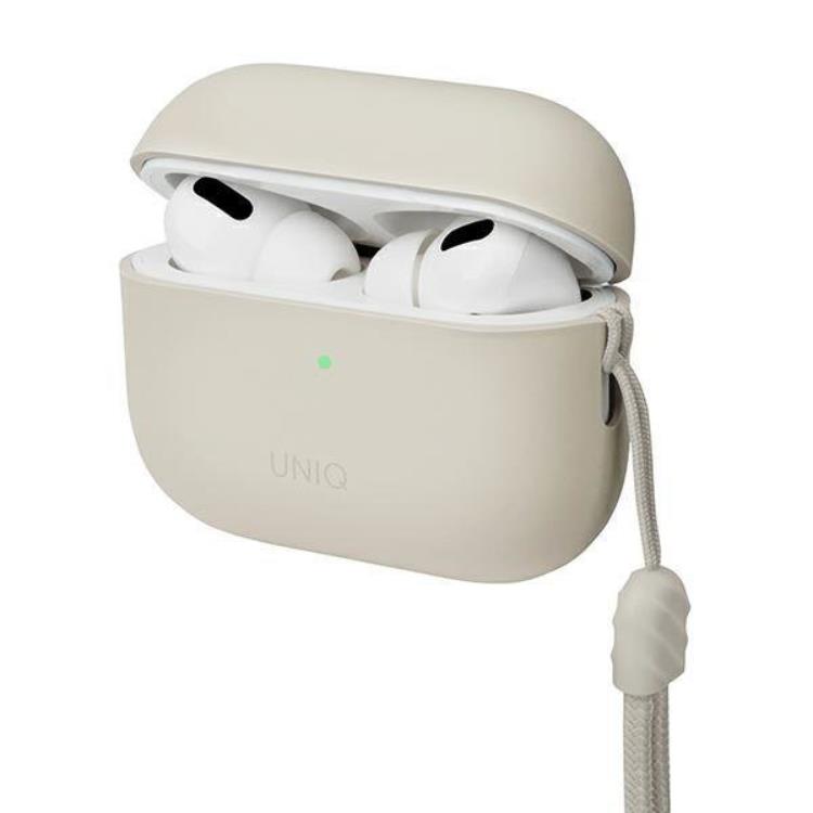 UNIQ UNIQ AirPods Pro 2 Skal Lino Silikon - Beige Ivory