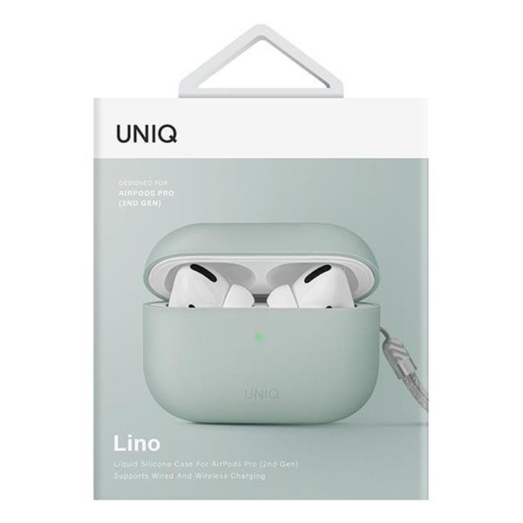 UNIQ UNIQ AirPods Pro 2 Skal Lino Silikon - Mintgrön