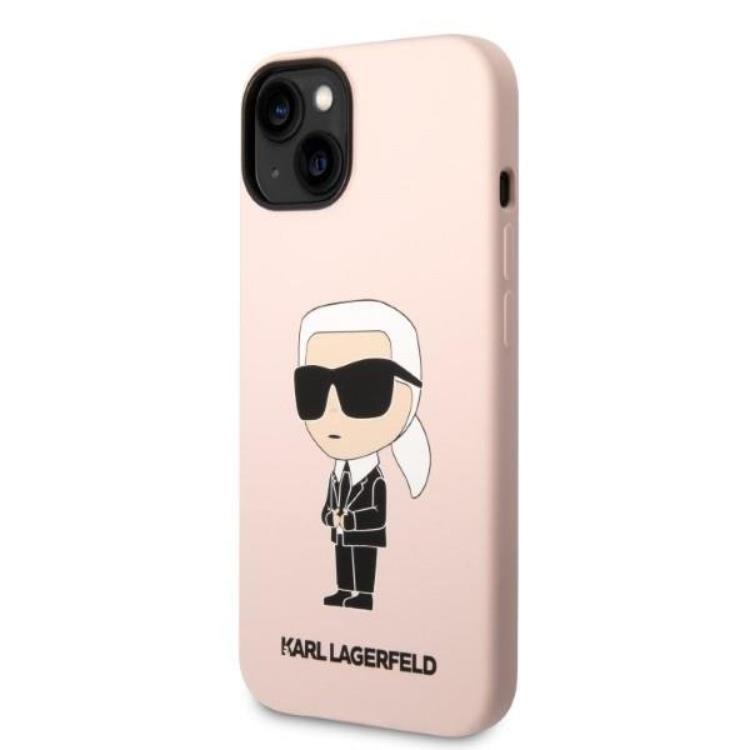 KARL LAGERFELD Karl Lagerfeld iPhone 14 Plus Skal Magsafe Ikonik Silicone - Rosa
