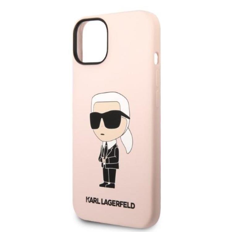 KARL LAGERFELD Karl Lagerfeld iPhone 14 Plus Skal Magsafe Ikonik Silicone - Rosa