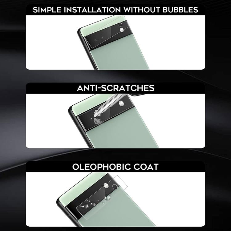 OEM [2-PACK] Google Pixel 6a Härdat glas Kameralinsskydd - Clear